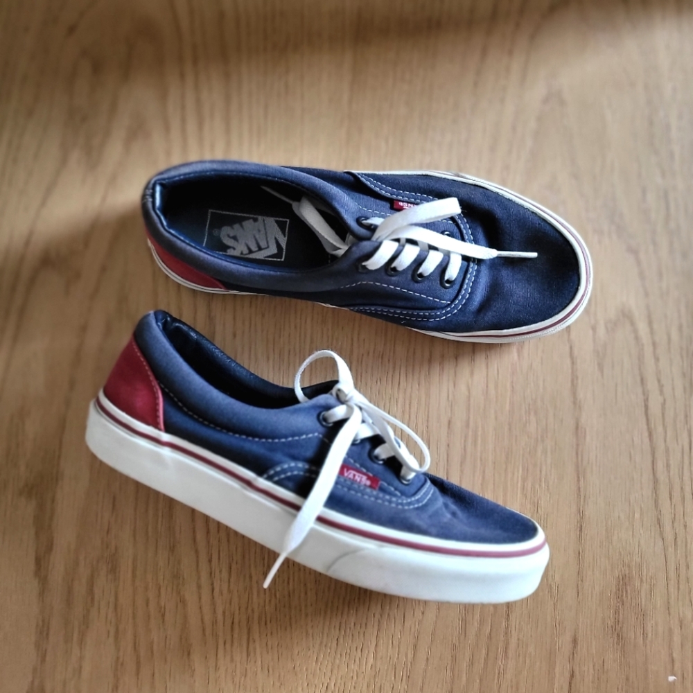Vans Navy and Red Sneakers
